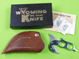 Vintage WK Wyoming Game Zipper Skinning Hunting Knife w/ Sheath