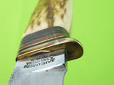 Antique Swedish Sweden Hellberg Eskilstuna Hunting Fighting Stag Handle Knife