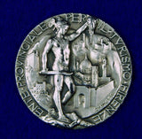 Vintage Italian Italy 1977 Silver Table Medal w/ Box