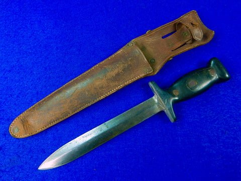 US WW2 Custom Made Handmade Theater Large Fighting Knife w/ Sheath