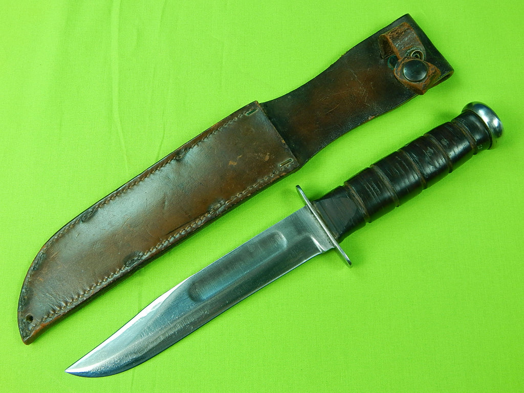 RARE US WW2 Ka-Bar KABAR Straight Line Marked Guard MK2 USN