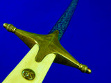 Vintage US Vietnam Era USMC Marine Officer's Engraved Sword w/ Scabbard