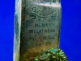 British English WW1 Wilkinson Navy Officer's Midshipman Lion Head Dagger Knife