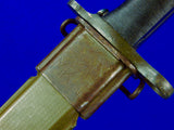US WW2 Model 1905 Near Mint Bayonet Fighting Knife Knives w/ Scabbard