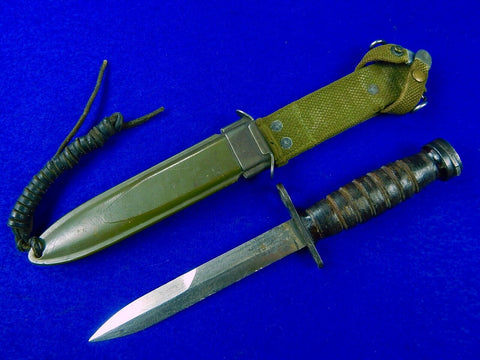 Vintage Antique Old US WW2 Imperial Bayonet Dagger Fighting Knife Knives w/ Scabbard
